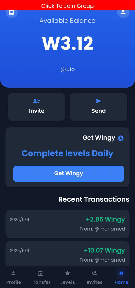 Wingy Coin App